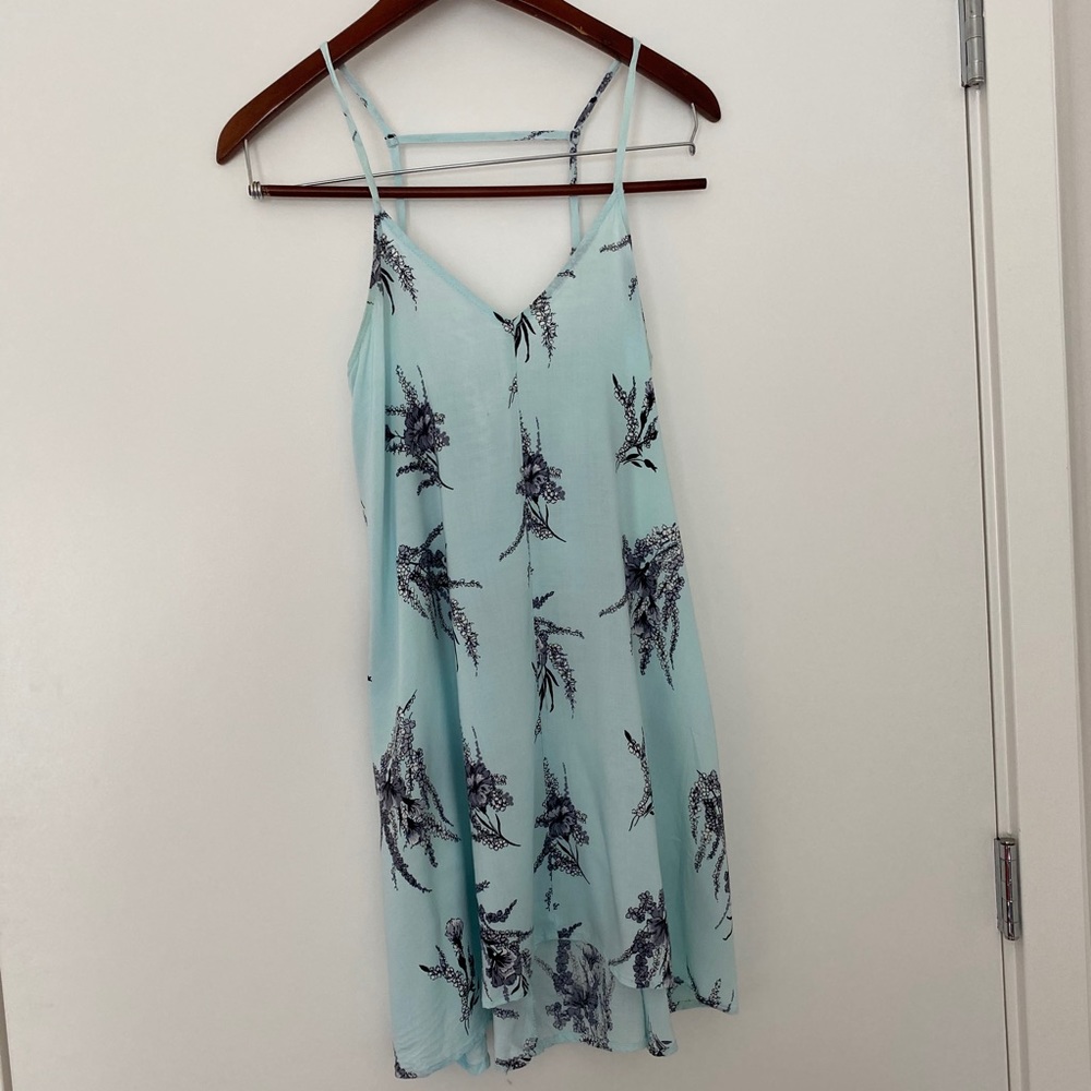 Baby doll strappy flared cotton sundress